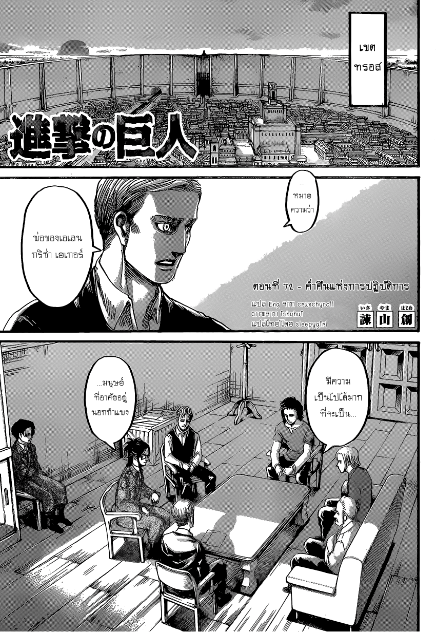 Attack on Titan 72-ค่ำคืนแห่งการปฏิบัติการ