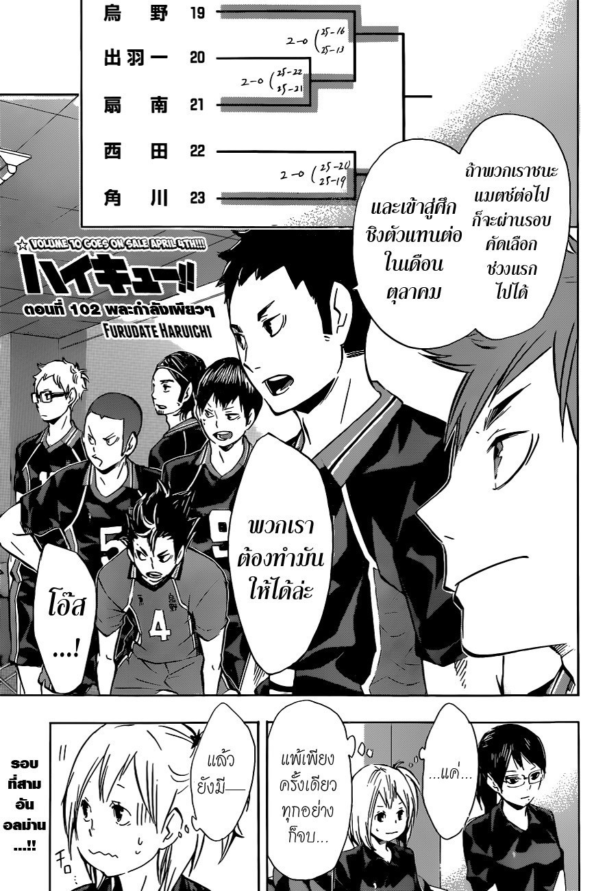 Haikyuu!! 102-พละกำลังเพียวๆ
