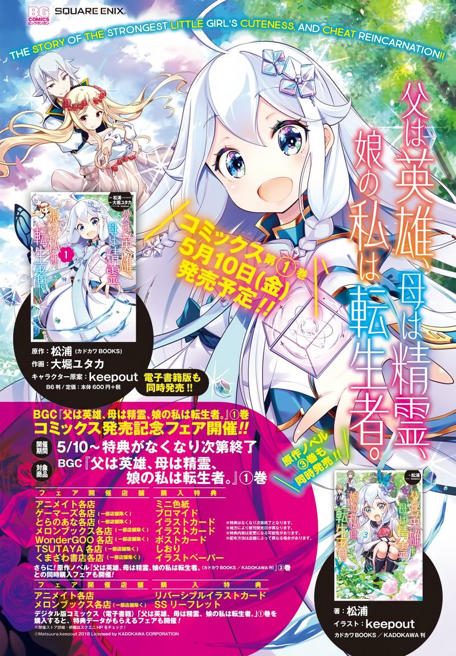 Chichi wa Eiyuu, Haha wa Seirei, Musume no Watashi wa Tenseisha 8-8