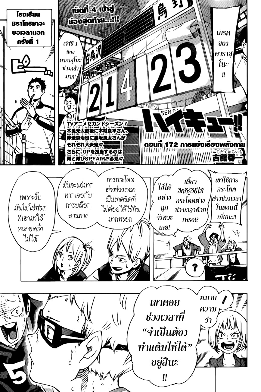 Haikyuu!! 172-การแข่งเรื่องพลังกาย